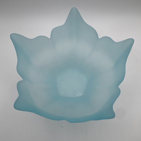 Viking Epic Lotus Blossom Bowl Blue Frost Vintage Glass MCM Mid Century Modern - Picture 2 of 9